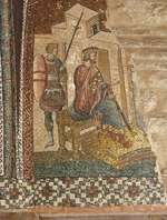 decorazione musiva parietale di S. Salvatore in Chora, Erode interroga i sacerdoti e gli scribi