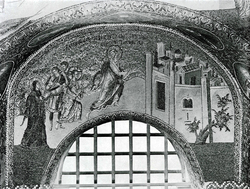 Istanbul, S. Salvatore in Chora, esonartece, campata prima, lunetta occidentale, Cristo viene condotto a Gerusalemme per la Pasqua