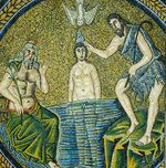 decorazione musiva parietale del battistero degli Ariani, Battesimo di Cristo