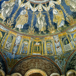 decorazione musiva parietale del battistero Neoniano, Corteo degli apostoli