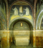 decorazione musiva parietale di Galla  Placidia, Lunetta con apostoli
