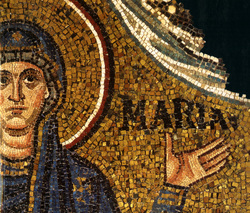 Ravenna, Museo Arcivescovile, Vergine orante, part.
