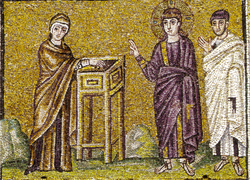Ravenna, S. Apollinare Nuovo, Offerta dell'obolo della vedova