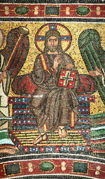 decorazione musiva parietale della chiesa di S. Michele in Africisco, Cristo apocalittico e angeli