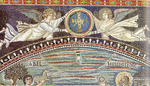 decorazione musiva parietale di S. Vitale, Angeli con croce apocalittica