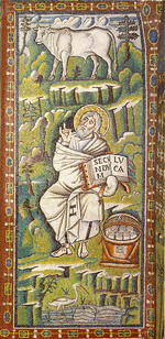 decorazione musiva parietale di S. Vitale, San Luca evangelista